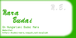 mara budai business card